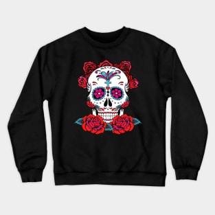 Dia De Los Muertos, Sugar Skull Design Crewneck Sweatshirt